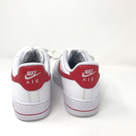 Nike Custom Air Force 1 Leather Parker White RedW - Picture 4 of 8